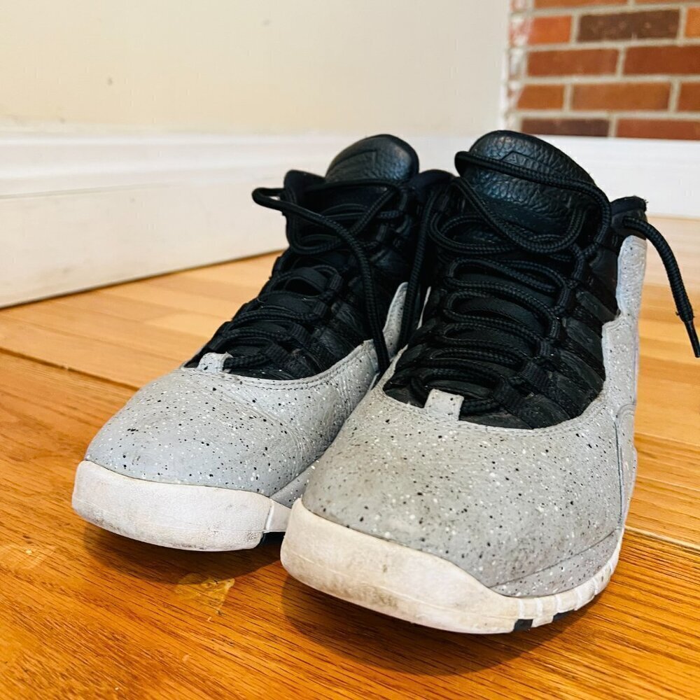 Nike AIR JORDAN 10 RETRO Cement Light Grey Smoke/Black Men’s size 10.5 - Picture 12 of 16
